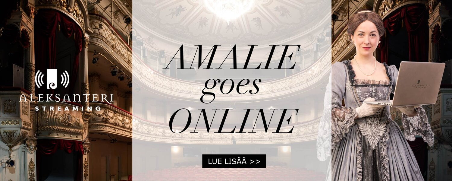 Mainos Amalie goes online -esityksestä